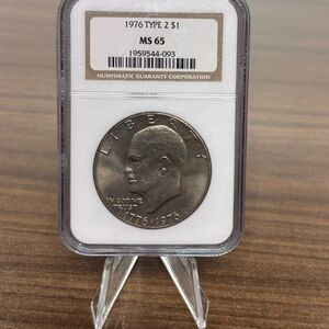 1976 Type 2 Eisenhower Dollar $1 *NGC MS65 Gem Unc* NGC Brown Label Holder 3.1
